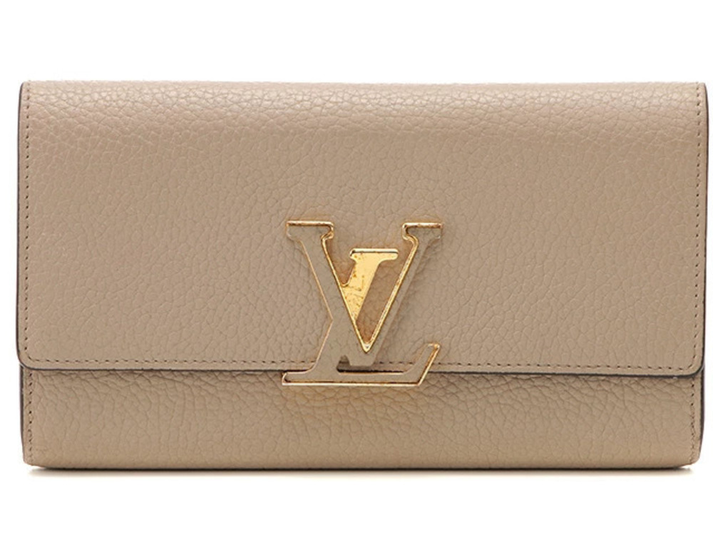 LOUIS VUITTON Portefeuille Capucines Taurillon Galet